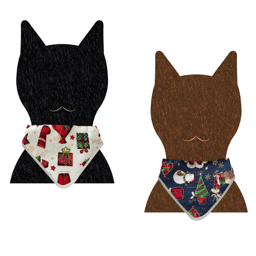 Collar reflejante con paliacate doble vista Navideño